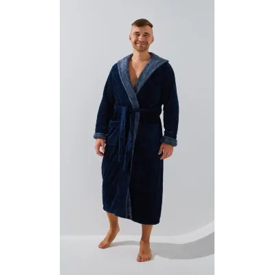 Халат мужской No Brand 320/13 4XL Синий (2000999320903)