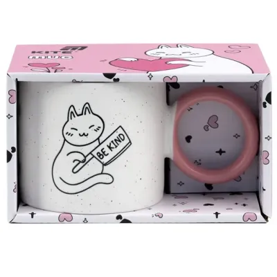 Чашка Kite Be kind K25-220-4 370 мл Білий (4063276231574)