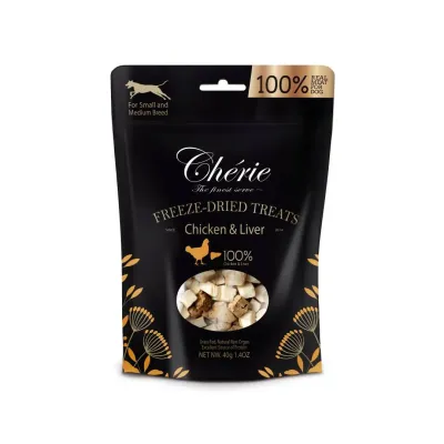 Ласощі для собак Cherie Freeze Dried for Dog Chicken and Liver 40 г (605413)
