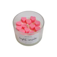 Ароматична свічка Spokiy Love SP2418 130 г Біло-рожевий (92931)