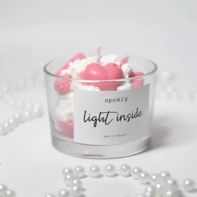 Десертна свічка Spokiy SP2426 Pink 200 г Біло-рожевий (92939) Десертна свічка Spokiy SP2426 Pink 200 г Біло-рожевий (92939)