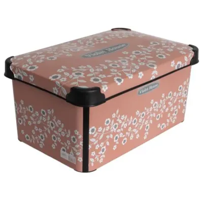 Контейнер Violet House Decor Powder Flower 0647 10 л Розовый (6821267)