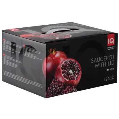 Каструля IQ Be Royal 24 см 5.2 л Сріблястий (7046697) Каструля IQ Be Royal 24 см 5.2 л Сріблястий (7046697)