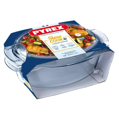 Каструля з кришкою Pyrex 5.8 л Прозорий (7092313) Каструля з кришкою Pyrex 5.8 л Прозорий (7092313)