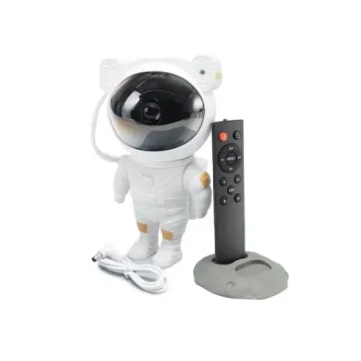 Лазерный светильник ночник Astro Космонавт 12x12x21 см Белый (hub_dbvg25)