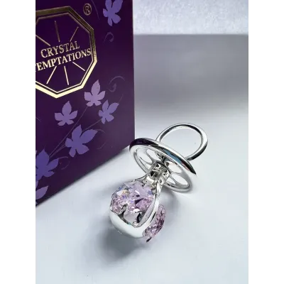 Фигурка Crystocraft Драгоценная Пустышка со стразами 6х4 см Серебристый (265453)