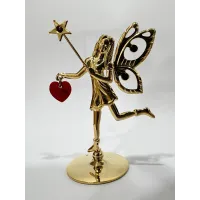Міні-фігурка Crystocraft Fairy with Heart and Rhinestones 7 см Золотистий (265614)
