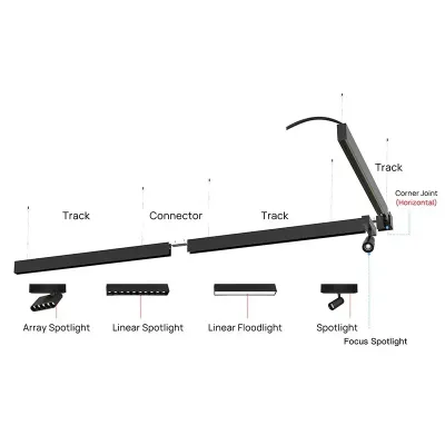 Підвісний магнітний трек Lightwell LW-TRACK-SUSP-B-1.5m 1.5 м Чорний (304410)