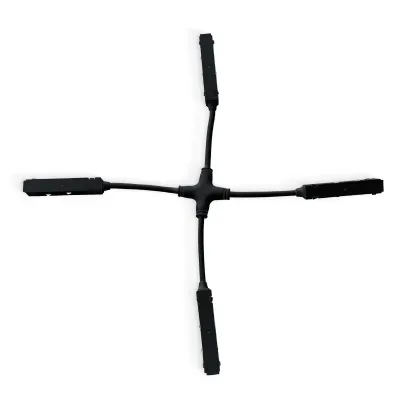 Х образный соединитель Lightwell LW-TRACK-X-CONNECTOR 90x17x18 мм Черный (304426)