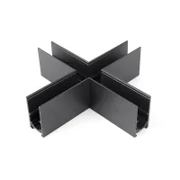Х образний з'єднувач Lightwell LW-TRACK-X-SURF-CONNECTOR 2.68x5.1 см Чорний (304425)