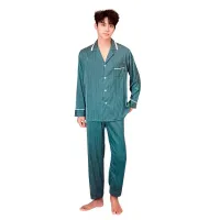 Комплект мужской пижамы Lesko TX0031 XL Зеленый (13811-90548) Комплект мужской пижамы Lesko TX0031 XL Зеленый (13811-90548)