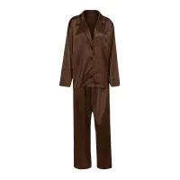 Комплект женской пижамы Lesko 2SYCK1315 Темно-коричневый L (13799-90657)