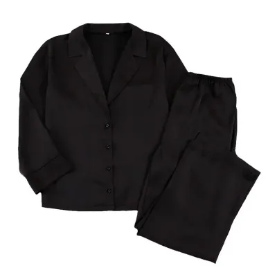 Комплект женской пижамы Lesko 2SYCK1315 Черный S (13801-90643) Комплект женской пижамы Lesko 2SYCK1315 Черный S (13801-90643)