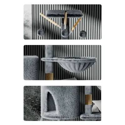 Домик когтеточка для кошек Lesko TM100 133х50 см Gray (13223-90782)