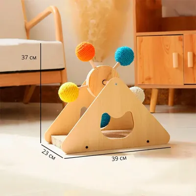 Іграшка кігтеточка для кішок Taotaopets Y0034 Млин 39x23x37 см Бежевий (13791-90785) Іграшка кігтеточка для кішок Taotaopets Y0034 Млин 39x23x37 см Бежевий (13791-90785)