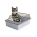 Туалет для кішок з лопаткою Taotaopets 263303 34х26х17 см Blue (13796-90794)