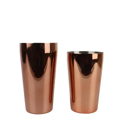 Шейкер для коктейлів Lesko FS72645 600/700 мл Rose Gold (13775-90905) Шейкер для коктейлів Lesko FS72645 600/700 мл Rose Gold (13775-90905)
