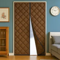 Теплоштора для дверей No Brand Clip-on 0.65x2.1 м Коричневий (hub_q09gl2)