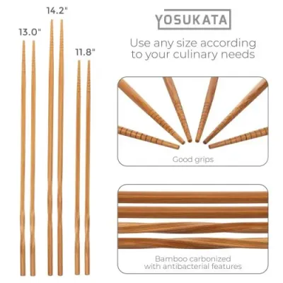 Набор кухонных принадлежностей для WOK Yosukata 5 шт Черно-бежевый (YUS175)