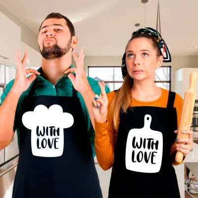 Парні фартухи Кавун With Love 84x68 см 2 шт Чорний (ФА000924) Парні фартухи Кавун With Love 84x68 см 2 шт Чорний (ФА000924)