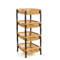Этажерка для хранения Violet 44x32x85 см Бежево-коричневый (0363-bj) Этажерка для хранения Violet 44x32x85 см Бежево-коричневый (0363-bj)