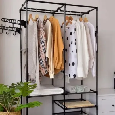 Вешалка для одежды No Brand Simple Coat 86x43x173 см Черный (2104619112)