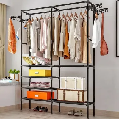 Вешалка для одежды No Brand Simple Coat 86x43x173 см Черный (2104619112)