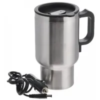 Автомобильная термокружка с подогревом No Brand Electric Mug 350 мл Серебристый (2104619115)
