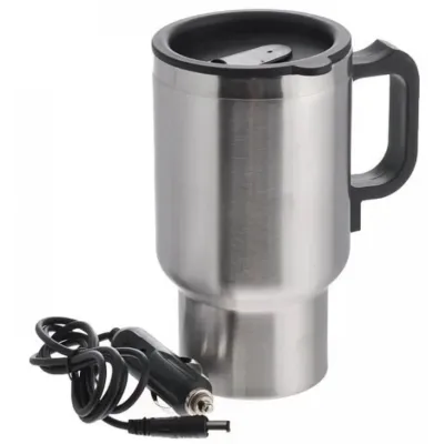 Автомобільний термокухоль із підігрівом No Brand Electric Mug 350 мл Сріблястий (2104619115) Автомобільний термокухоль із підігрівом No Brand Electric Mug 350 мл Сріблястий (2104619115)