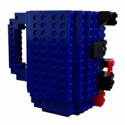 Кухоль-конструктор No Brand Build-On Brick Mug 350 мл Синій (2104619135)