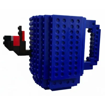 Кухоль-конструктор No Brand Build-On Brick Mug 350 мл Синій (2104619135)
