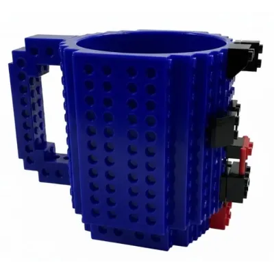 Кухоль-конструктор No Brand Build-On Brick Mug 350 мл Синій (2104619135)