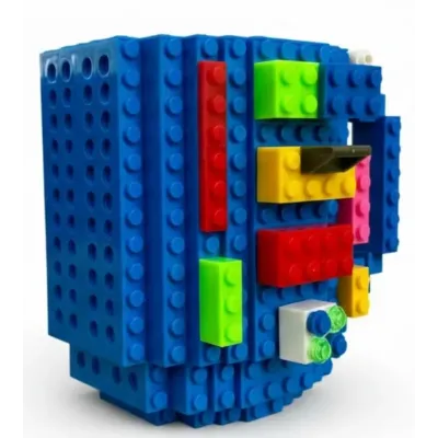 Кухоль-конструктор No Brand Build-On Brick Mug 350 мл Блакитний (2104619136)