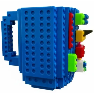 Кухоль-конструктор No Brand Build-On Brick Mug 350 мл Блакитний (2104619136)