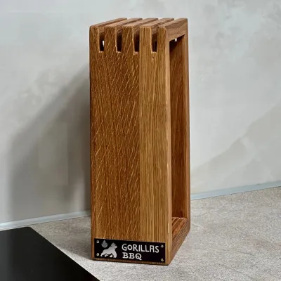 Підставка для ножів Gorillas BBQ Рамка 24.5x8.3x12.5 см Коричневий (DS13)