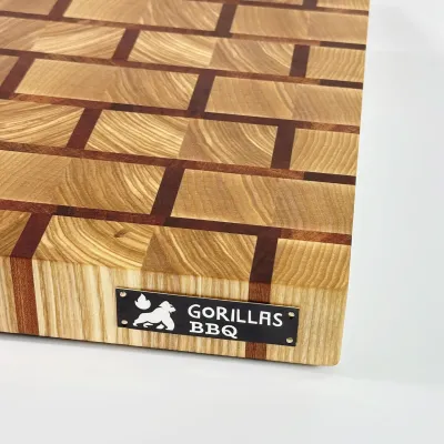 Дошка обробна торцева Gorillas BBQ 30х40х4 см Коричневий (DS24) Дошка обробна торцева Gorillas BBQ 30х40х4 см Коричневий (DS24)