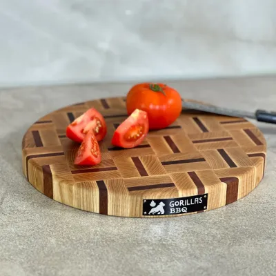 Дошка обробна торцева Gorillas BBQ 30 см Світло-коричневий (DS26)