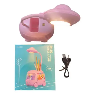 Детская настольная лампа No Brand Bus Table Lamp LED Розовый (2104619150)