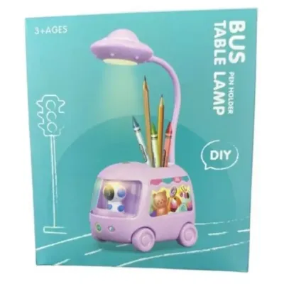 Детская настольная лампа No Brand Bus Table Lamp LED Розовый (2104619150)