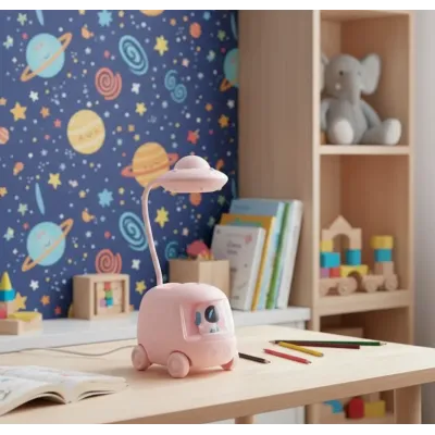Детская настольная лампа No Brand Bus Table Lamp LED Розовый (2104619150)