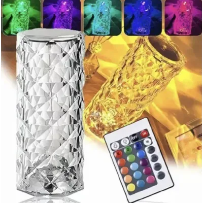 Ночник настольный сенсорный No Brand Crystal Rose RGB Прозрачный (2104619151)