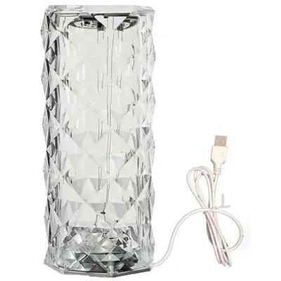 Ночник настольный сенсорный No Brand Crystal Rose RGB Прозрачный (2104619151)
