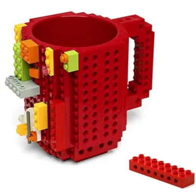 Кухоль-конструктор No Brand Build-On Brick Mug 350 мл Червоний (2104619265)