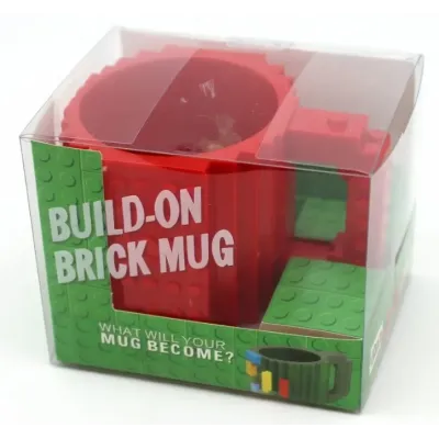 Кухоль-конструктор No Brand Build-On Brick Mug 350 мл Червоний (2104619265)
