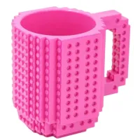 Кухоль-конструктор No Brand Build-On Brick Mug 350 мл Рожевий (2104619266)