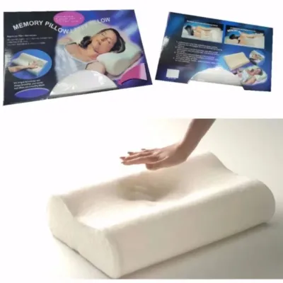 Ортопедична подушка EcoPillow Comfort Memory Pillow 50x29x10/7 см Білий (1675815789)