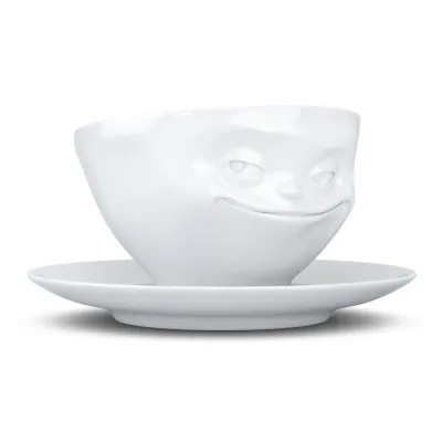 Чашка кофейная с блюдцем Улыбка 0.2 л Белый (2933538938)
