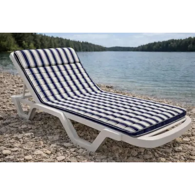Матрас для шезлонга supersumka Bolan Home 180х60х1.5 см Сине-белый (547240169 blue white)