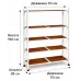 Складной стеллаж на колесах No Brand 150x70x38 см Коричневый (2104619366)