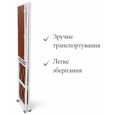 Складной стеллаж на колесах No Brand 150x70x38 см Коричневый (2104619366)